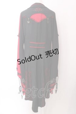 画像5: Ozz oneste / 桜刺繍着物袖カーディガン  レッド×ブラック O-25-02-22-024-OO-JA-IG-ZI