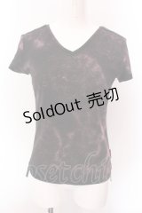Ozz On / Vネックタイダイトップス  パープル O-25-02-22-026-OO-TO-OW-OS
