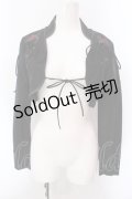 Ozz Croce / レースアップショートボレロ  ブラック×レッド O-25-02-22-028-OO-TO-IG-OS