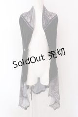 Ozz Croce / 柄切替ネットロングジレ  ブラック O-25-02-22-029-OO-TO-IG-OS