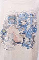 画像2: 【SALE】ililil / ねこみみてんしちゃんTシャツver2 F ホワイト O-25-02-22-033-PU-TS-YM-ZT174 (2)