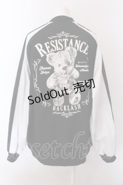 画像4: TRAVAS TOKYO / アイドルマスターコラボ 二宮飛鳥ラグランブルゾン F ブラック×ホワイト O-25-02-22-034-PU-JA-OW-ZY