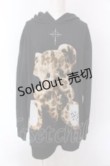 TRAVAS TOKYO / Leopard Furry bearプルパーカー F ブラック O-25-02-22-036-PU-TO-OW-ZI