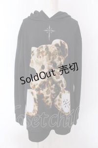 TRAVAS TOKYO / Leopard Furry bearプルパーカー F ブラック O-25-02-22-036-PU-TO-OW-ZI