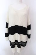 KRY CLOTHING / CHLL 2 ボーダーニットソー  ブラックｘホワイト O-25-02-22-039-EL-TO-YM-OS