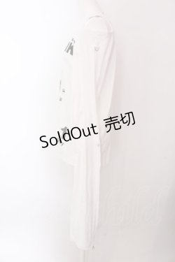 画像2: million dollar orchestra / スカルptパンキッシュカットソー F ホワイト O-25-02-22-041-PU-TO-OW-ZI
