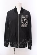 GLAD NEWS / スカルワッペンブルゾン  ブラック O-25-02-22-053-GL-JA-IG-ZT100
