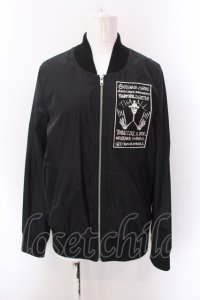 GLAD NEWS / スカルワッペンブルゾン  ブラック O-25-02-22-053-GL-JA-IG-ZT100