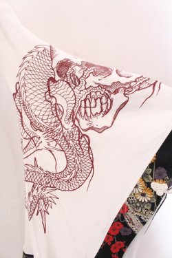 画像3: Qutie Frash / サイドレースアップ着物カーデ  ホワイト×ブラック O-25-02-22-056-QU-TO-IG-OS
