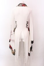 画像5: Qutie Frash / サイドレースアップ着物カーデ  ホワイト×ブラック O-25-02-22-056-QU-TO-IG-ZS (5)