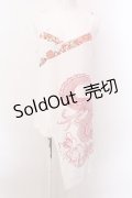 Qutie Frash / 2024プレミアムセット-繚乱-チャイナチュニック  ホワイト×レッド O-25-02-22-057-QU-TO-OW-OS