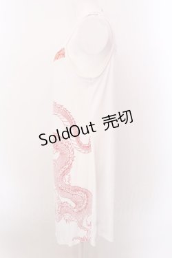 画像3: Qutie Frash / 2024プレミアムセット-繚乱-チャイナチュニック  ホワイト×レッド O-25-02-22-057-QU-TO-OW-OS