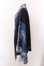 画像3: Qutie Frash / 着物ロングカーディガン  ブラック×ブルー O-25-02-22-063-QU-TO-OW-OS (3)