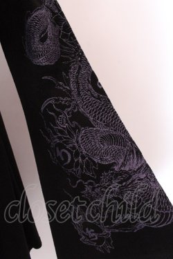 画像2: Qutie Frash / 変形ちりめんトップス  ブラック×パープル O-25-02-22-073-QU-TO-OW-OS