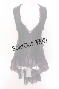 Qutie Frash / ダイヤリボンベスト  ブラックｘパープル O-25-02-22-075-QU-TO-YM-OS