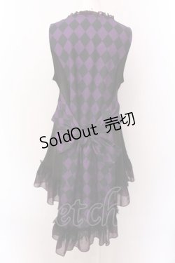 画像3: Qutie Frash / ダイヤリボンベスト  ブラックｘパープル O-25-02-22-075-QU-TO-YM-OS