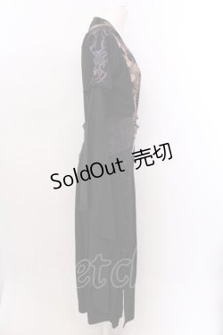 画像2: Qutie Frash / 楊柳着物袖カーディガン  ブラック O-25-02-22-076-QU-OP-IG-OS