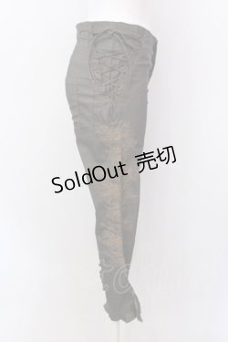 画像2: Ozz On / サイドエンブロイダリーパンツ  カーキグリーン O-25-02-22-008-OO-PA-OW-OS