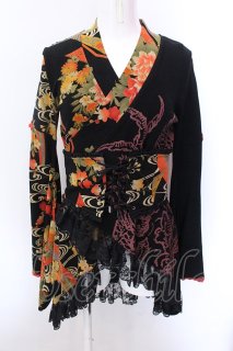 キューティーフラッシュ　Qutie Frash腕に切り込みデザイン振袖トップス Qutie Frash / 和柄切替長袖カットソー / キューティーフラッシュ 買取