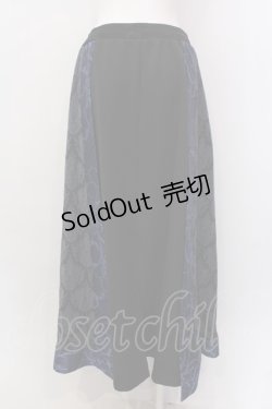 画像3: Qutie Frash / 和柄プリーツロンスカ  ブルー O-25-02-22-084-QU-SK-OW-OS