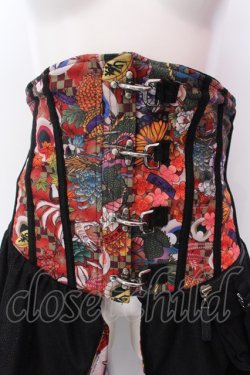 画像2: Qutie Frash / コルセットスカート  ブラック×レッド系 O-25-02-22-087-QU-SK-IG-OS