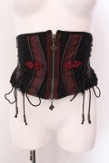 Ozz oneste / エンブロイダリー和チャイナコルセット  ブラック×レッド O-25-02-22-012-OO-TO-OW-OS