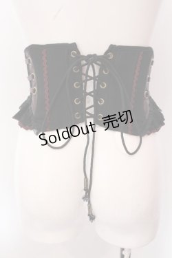 画像4: Ozz oneste / エンブロイダリー和チャイナコルセット  ブラック×レッド O-25-02-22-012-OO-TO-OW-OS