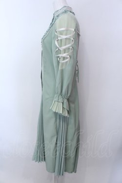 画像4: Ozz oneste / レースアップスリーブシャツワンピース  グリーン O-25-02-22-017-OO-TO-OW-ZI