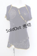 Ozz oneste / 金華ptチャイナカットソー  ネイビー O-25-02-22-020-OO-TO-OW-OS