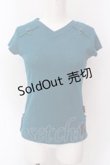 Ozz On / バックエンブロイダリーチャイナトップス  ターコイズグリーン O-25-02-22-021-OO-TO-OW-OS