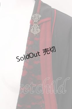 画像2: Ozz oneste / 桜刺繍着物袖カーディガン  レッド×ブラック O-25-02-22-024-OO-JA-IG-ZI