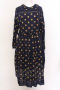 Jane Marple Dans Le Salon / Granny’s buttons day dress M ネイビー O-25-02-23-043-JM-OP-OW-ZT0430