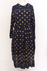 画像1: Jane Marple Dans Le Salon / Granny’s buttons day dress M ネイビー O-25-02-23-043-JM-OP-OW-ZT059 (1)