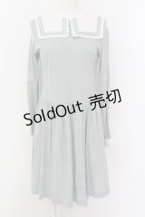 Jane Marple / ソフト天竺クラシックマリンカラーのワンピース M サックス O-25-02-23-046-JM-OP-IG-ZT075