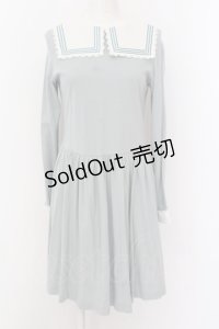 Jane Marple / ソフト天竺クラシックマリンカラーのワンピース M サックス O-25-02-23-046-JM-OP-IG-ZT075