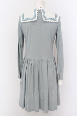 画像2: Jane Marple / ソフト天竺クラシックマリンカラーのワンピース M サックス O-25-02-23-046-JM-OP-IG-ZT075