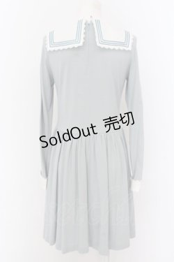 画像2: Jane Marple / ソフト天竺クラシックマリンカラーのワンピース M サックス O-25-02-23-046-JM-OP-IG-ZT075