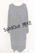 Jane Marple Dans Le Salon / Drape ribbon onepiece M ネイビー O-25-02-23-047-JM-OP-IG-ZT059