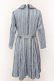 画像2: Jane Marple / Ribbon jacquard stripeのドミトリードレス M ブルーグレ O-25-02-23-048-JM-OP-IG-ZT0430 (2)