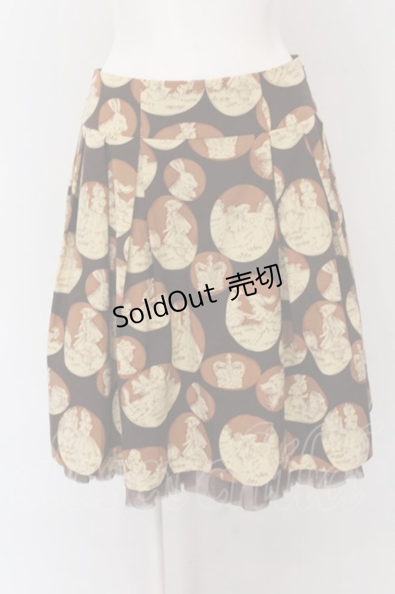 画像1: 【SALE】Jane Marple / フェアリーテイルカメオスカート M ブラウン O-25-02-23-055-JM-SK-IG-ZT366 (1)