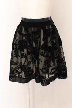 画像1: Jane Marple / ベルベットオパールアリスのミニスカート  クロ O-25-02-23-057-JM-SK-OW-ZT0430
