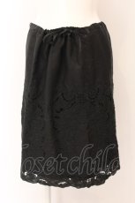 画像1: 【SALE】Jane Marple Dans Le Salon / モチーフレース使いスカート M クロ O-25-02-23-058-JM-SK-OW-ZT337 (1)