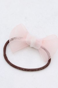 MARBLE / リボンヘアゴム  ブラウン×ピンク O-25-05-30-1007-GO-AC-IG-ZT444-F001