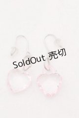 MARBLE / ハートクリスタルピアス  ピンク O-25-05-30-1008-GO-AC-IG-ZT444-F004