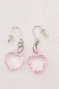 MARBLE / ハートクリスタルピアス  ピンク O-25-05-30-1008-GO-AC-IG-ZT444-F004