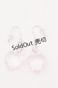MARBLE / ハートクリスタルピアス  ピンク O-25-05-30-1008-GO-AC-IG-ZT444-F004