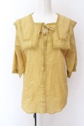 axes femme / セーラーカラーコットンブラウス M イエロー O-25-02-23-010-AX-BL-SZ-OS