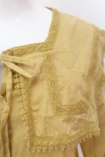 画像2: 【SALE】axes femme / セーラーカラーコットンブラウス M イエロー O-25-02-23-010-AX-BL-SZ-ZT091 (2)