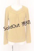 axes femme / レース組み合わせリブインナー L カラシ O-25-02-23-011-AX-TO-OW-OS