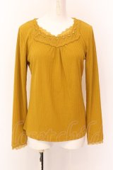 axes femme / レース組み合わせリブインナー L カラシ O-25-02-23-011-AX-TO-OW-OS